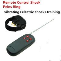 Wholesale Male Remote Control Electro Shock Vibrating Cock Ring Scrotum Electrical Stimulation Penis Ring Chastity Belt Electro Sex Toys
