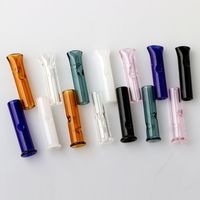 Wholesale 6mm mm Mini Glass Filter Tips With Flat Round Mouth for RAW Rolling Papers Tobacco Cigarette Holder Pyrex Glass Tube Filter Smoking Tips