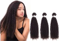 Wholesale VIYA A Malaysian Human Hair Machine Weft Weave Soft Kinky Curly Bundles Can Be Colored And Permed inch
