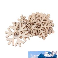 Wholesale 10pcs Christmas DIY Assorted Wooden Snowflake Cutouts Craft Embellishment Gift Tag Wood Ornament for Weding