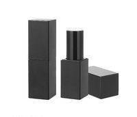 Wholesale empty high grade plastic lipstick tube black outer square shape inner DIY lipstick tube SN2421