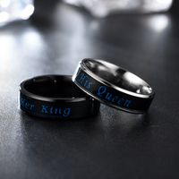 Wholesale Temperature Her King His Queen Ring Stainless Steel mood Rings Engagement Wedding women mens Ring Fashion Jewelry Will and Sandy new