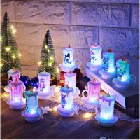 Wholesale Snowman PVC Party Cute Flickering LED Electronic Table Christmas Candle Light Night Battery Powered Decoration Flameless
