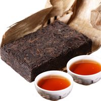 Wholesale 250g Yunnan Classic Ripe Puer Tea Brick Organic Natural Pu er Oldest Tree Cooked Puer Black Puerh Tea