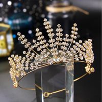 Wholesale Bride Crown Tiara New Korean Simple Wedding Baroque Hair Accessories Wedding Birthday Queen Crowns Bridal Headpieces Tiaras