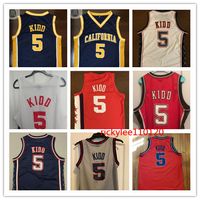 Wholesale california basketball jerseys college new jersey jason kidd throwback jersey net mesh stitched embroidery custom big size s5xl