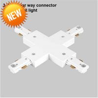 Wholesale 10pc Wire Four way Light Fitting LED Rail Connector Track Connectors For Austria America Canada