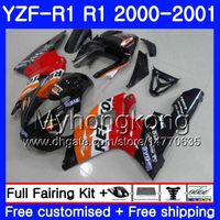 Wholesale Body For YAMAHA YZF YZF R YZF YZFR1 Frame HM YZF R1 Bodywork YZF1000 YZF R1 hot Repsol black Fairing