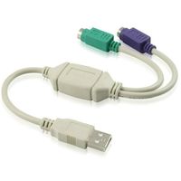 Wholesale USB Male to Dual PS2 Female Cable Adapter Converter USB to Two PS Use For Keyboard Mouse Computer Cables Connectors