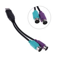 Wholesale Male to Female Cable Adapter Converter USB to PS2 Cord Converter Adapter For Keyboard Mouse