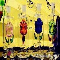 Wholesale The new rose glass water bottle Glass bongs Oil Burner Glass Water Pipes Oil Rigs Smoking Free