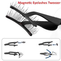 Wholesale Magnetic False Eyelash Curler Fake Eye Lash Tweezer Applicator makeup Accessories tool