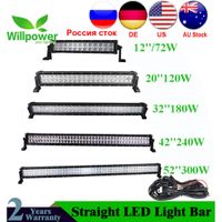 52inch 300W STRAIGHT LED WORK LIGHT BAR COMBO DRIVING FOR Ford OFFROAD 4WD SUV