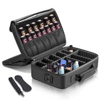Wholesale Makeup Train Case Layers Waterproof Travel Makeup Bag Cosmetic Organizer Kit Artist Storage Case Brush Holder with Adjustabl