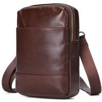 Uomo Borsa Marsupio Marsupio Borsa a tracolla Pelle Borsa Fotocamera Cellulare BAG