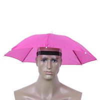 Wholesale Foldable Portable Usefull Umbrella Hat Cap Headwear Umbrella for Beach Camp Cap Fishing Hiking Head Hats Outdoor Sports RainGear