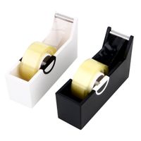 Wholesale Creative plastic square tape seat belt tape Holder Office desktop dispenser with tape cutter supplies new hot