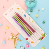 Wholesale Cakelove Golden Long Pencil Cake Candle Safe Flames Kids Birthday Party Wedding Cake Candle Home Decoration Supplies