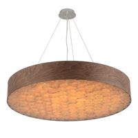 Wholesale Handmade Bamboo Weaving LED Pendant Lamp Round Wooden Chandelier Home Living Room Ceiling Light Fixture PA0272