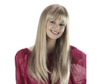 Wholesale WIG HOT Free gt gt gt Stylish Neat Bang Natural Straight Long Light Blonde Capless Women s Wig Hair