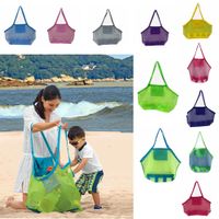 Wholesale Large Capacity Children beach bags Sand Away Mesh Tote Bag Kids Toys Towels Shell Collect Storage Bags fold shopping handbags AAA2014