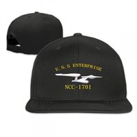Wholesale Star Trek USS Enterprise Fitted Flat Bill Baseball Hats Sports Cap Outdoors Cap Men and Women Hip hop Hat