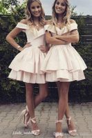 Wholesale Short Pale Pink Homecoming Dress Summer A Line Juniors Sweet Graduation Cocktail Party Dress Plus Size Custom Made