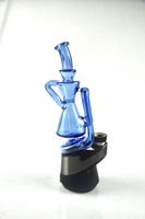 Wholesale 2021 blue peak recycling machine hookah with thick transparent glass doughnut for smoking tap focus