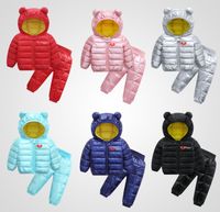Wholesale INS Hot Sale Baby Winter Jackets Light Kids White Duck Down Coat Baby Jacket for Girls Boys Parka Outerwear Hoodies Puffer Coat Pant