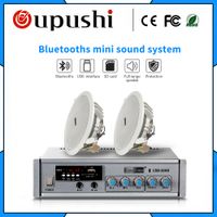 Oupushi Mini Audio System 40w Usb Sd Card Power Amplifier Set Meal With Ceiling Speaker Music Shop Audio System