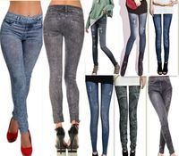 Wholesale New Hot Selling Girls Women Thin Ladies Fashion wild snow Denim Leggings Pants Trousers Types High Quality