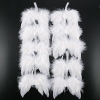 Wholesale White Feather Wing Lovely Chic Angel Christmas Tree Decoration Hanging Ornament Home Party Wedding Ornaments Xmas