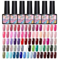 Wholesale MAD DOLL ml Nail Polish UV LED Varnish For Manicure Pink Series Color Lacquer Soak Off UV Paint One shot Color Nail Art Design