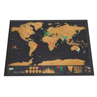 Deluxe Erase Black World Map Scratch off World Map Personalized Travel Scratch for Map Room Home Decoration Wall Stickers