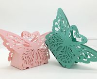 Wholesale Laser Cut Hollow Butterfly Candy Boxes Wedding Party Favor Boxes Baby Shower Gifts and Chocolate Bags Cake Boxes