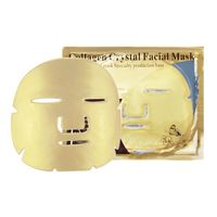 Wholesale Gold Bio Collagen Facial Mask Face Mask Crystal Gold Powder Collagen Facial Mask Sheets Moisturizing Beauty Skin Care Products DHL free