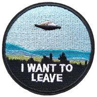 Pink Alien Iron On Patch Sew On Clothes Jacket Jeans Bag NASA Space UFO Badge