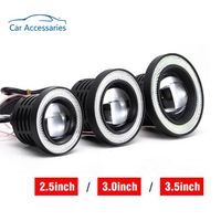 Universal 3.5in LED Car SUV Halo Rings Angel Eyes Projector Fog Light Lamp UK