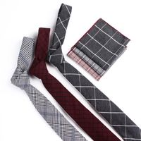 Wholesale Men Printed Handkerchiefs Tie Set Fashion Wedding Casual Floral Slim cm Neckties Wedding Suits Pocket Square Tie Polka Dots Neck Ties