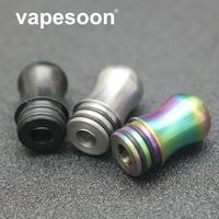 Wholesale VapeSoon Newest SS Drip Tip For Nautilus S Atomizer Sliver Rainbow Black Color DHL Free