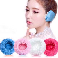 Wholesale 100 Disposable Waterproof Ear Cover Pretty Pro Hair Salon Clear Earmuffs Shower Waterproof Hair Coloring Ear Protector Cover Caps