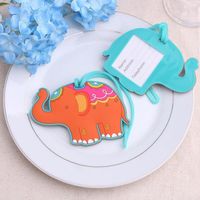 Wholesale Lucky Elephant Luggage Tag Baby Shower Favors Wedding Party Giveaways Gift to Guest LX8973