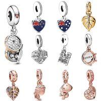 Wholesale 2019 Autumn New Notice Shine Leaf Tree of Love Mushrooms Crown Flag Chinese Bao Notre Dame Heart shaped Rose Gold Charm Pendant