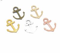 Wholesale MIC Antique silver Bronze gold Zinc Alloy Mixed mini Nautical Anchor Charms Diy Jewelry Pendant Charms x19mm