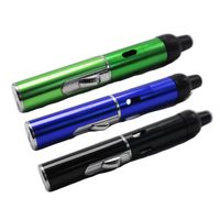 Wholesale In stock Click N Burn quot Lighter quot Pen Herbal Vaporizer Smoking Pipe Touch Flame Lighter with Built in Wind Proof Torch Light Click N Vape