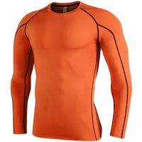 Wholesale Running shirts dry fit mens gym clothing scoop neck long sleeves yldiyo underwear body building suiit polyester ap par
