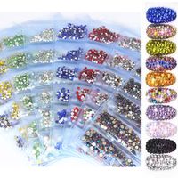 Wholesale Micui Mix Size SS3 SS10 Glass crystal AB Rhinestones Flat Back Round Nail Art Stones Non Hotfix Strass Crystals for DIY ZZ992