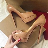 Wholesale Best High Heels Designer Sandals Red Bottom Pummps Genuine Leather open toes round toes for Women Dress Heels Thick Bottoms Sandals
