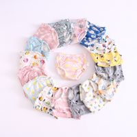 Wholesale 25 Colors Baby Toddler Training Pants Layers Cotton Changing Nappy Infant Washable Cloth Diaper Panties Reusable