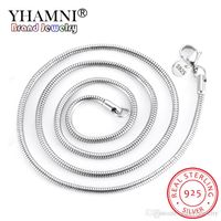 Wholesale YHAMNI MM MM Original Silver Snake Chain Necklaces for Woman Men inch Statement Necklaces Wedding Jewelry N193